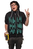 Image of Heather Black Bullet Zip Up