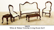 Image of Dollhouse Victorian Chaise Set 5 Piece