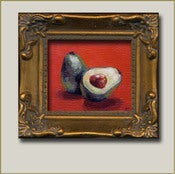 Image of Avacado on Red
