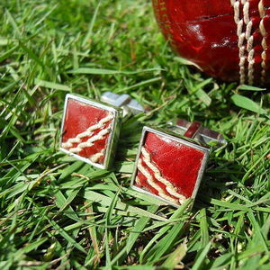 Image of Cricket Ball Cufflinks