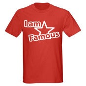 Image of I Am Famous (Red & White) Official T-shirt