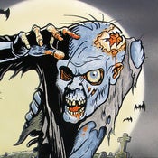 Image of Z is for Zombie - hand colored print