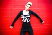 Image of Bow jersey knit dress - Long sleeve.