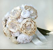 Image of Creme de la Creme Brooch Wedding Bouquet