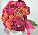 Image of Fushcia and Fire Silk Brooch Wedding Bouquet