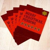 Image of Christmas pudding postcards (pack of 5)