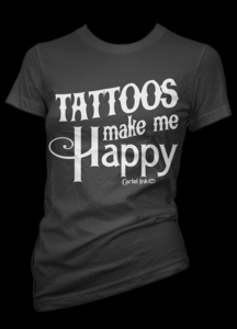 Image of Tattoos Make Me Happy T-Shirt Style # 3080