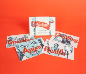 Image of 11 Resolutions for 2011 postcard set