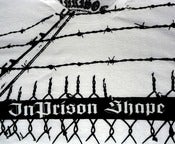 Image of INPRISON SHAPE T-Shirt, White with Black Barbed Wire Design, 2XL