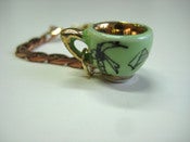 Image of Pyramid tea cup charm bracelet