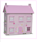 Image of Butterfly Cottage Dollhouse with Furniture