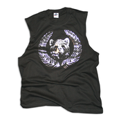 Image of Laurel muscle tee - Black/Silver Foil