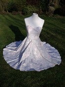 Image of Vintage Fabric Grey Floral Dress