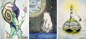 Image of ACEO Miniature Paintings on Illustration Board