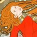 Image of Amy Pond by way of Alphonse Mucha
