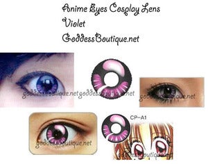 Image of Blue Violet Anime Character Shiny Costume Cosplay Contact Lens