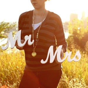 Image of Mr & Mrs signs