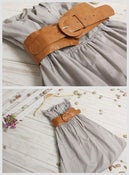 Image of Folded Denim Dress - With Belt