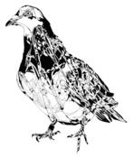 Image of Pigeon with knives and forks