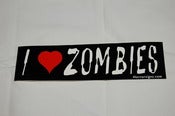 Image of I Love Zombies Bumper Sticker