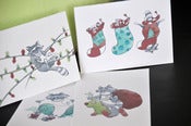 Image of Raccoon Holiday Notecard Collection