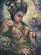 Image of Woman & 9 Skulls - Original Size