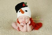 Image of Frosty the Snowman Christmas Hat & Scarf