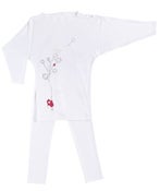 Image of Pyjama fille fleur de coton
