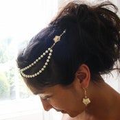 Image of ivy vine - bridal hair dress set