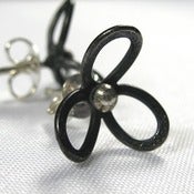 Image of Bloom Earring Studs (oxidised) by Bonny Lad