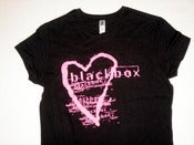 Image of Blackbox Girlie Heart T-Shirt (Pink on Black)