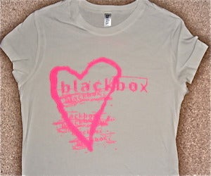 Image of Blackbox Girlie Heart T-Shirt (Pink on White)