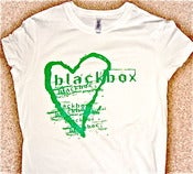 Image of Blackbox Girlie Heart T-Shirt (Lime Green on White)