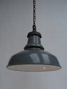 Image of original enamelled shade | 36cm | battleship grey