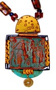 Image of Antique Polymer Sumerian Hinged Pendant