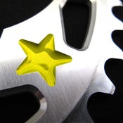Image of Yellow stars - Silver chainring