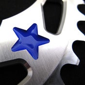Image of Blue stars - Silver chainring