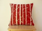 Image of Red Birch Throw Cushion - 45cm x 45cm