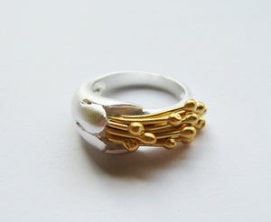 Image of Flower Stamen Ring - Gold Vermeil