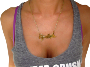 Image of HYPER CRUSH LOGO NECKLACE (GOLD)