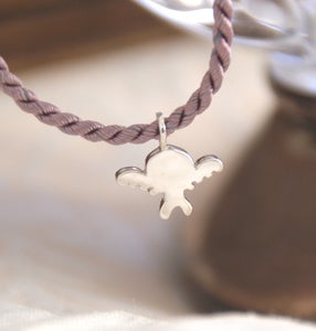 Image of Pulsera Plata ÁNGEL GUARDIÁN y PÁJARO DE LA FELICIDAD- HEI y Colgado de Ti- Angel or Bird