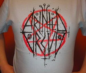Image of Printed Circuit 'Metal' blue t-shirt by Drew Millward