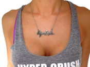 Image of HYPER CRUSH LOGO NECKLACE (SILVER)