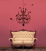 Image of Vinyl Wall Sticker Decal Art - Chandelier Wall Decal