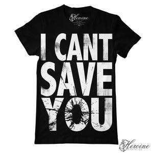 Image of I CAN'T SAVE YOU Black Unisex