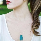 Image of Medium Single Lucite/Wood/Mirror Silver