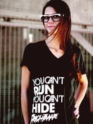 Image of YOU CAN'T RUN - UNISEX BLACK V-NECK