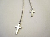 Image of TWO CRUCIFIXES Single Earring