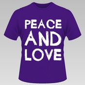 Image of Purple 'Peace and Love' tee
