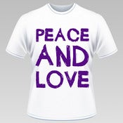 Image of White 'Peace and Love' tee